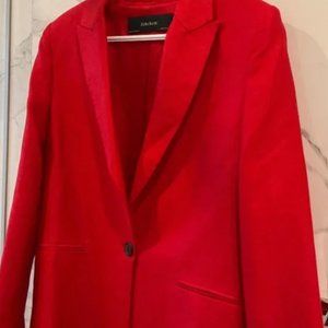NWT Zara light weight linen blend red blazer size small